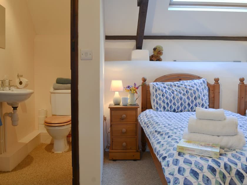 Twin bedroom with en-suite | Clematis Cottage, Derriton, near Holsworthy