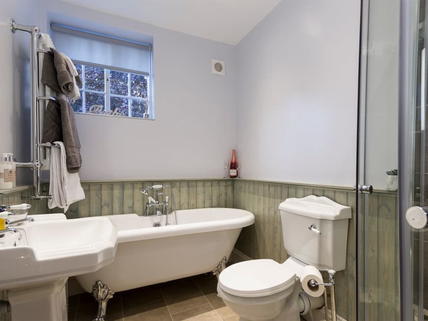 Bathroom with free standing bath | Beverley Minster House, Beverley