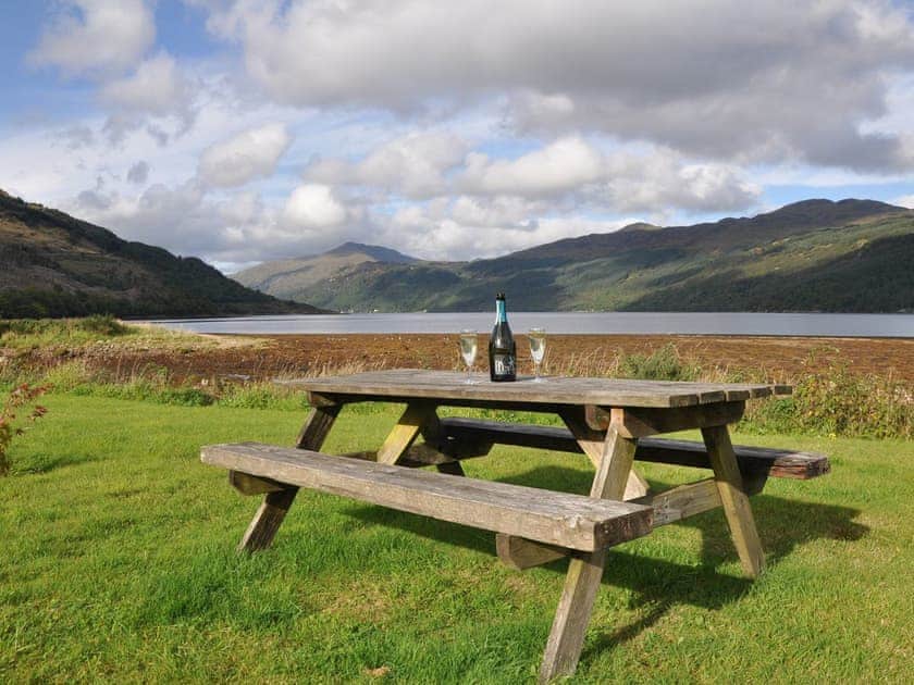 Outstanding views from the seating area | Rhumhor House, Carrick Castle, near Lochgoilhead