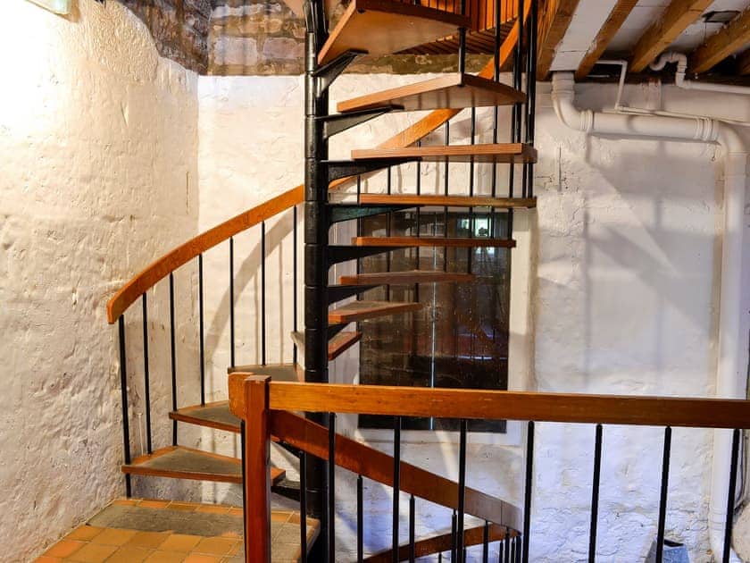 Open tread, spiral stairs  | Erbistock Mill, Erbistock, near Llangollen
