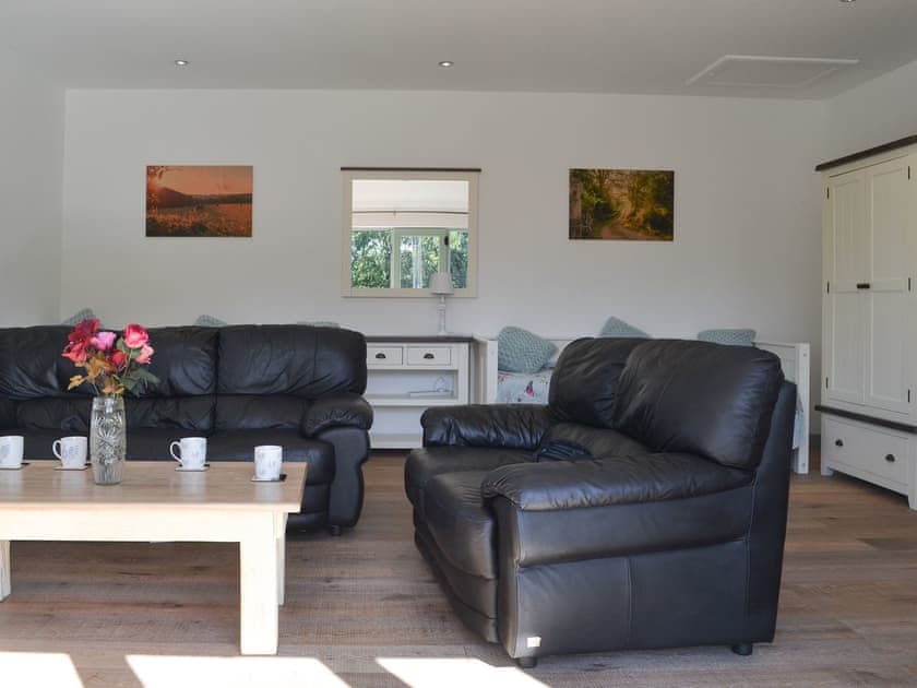 Sitting room with table football | East Croft Barn, Halwill, near Holsworthy