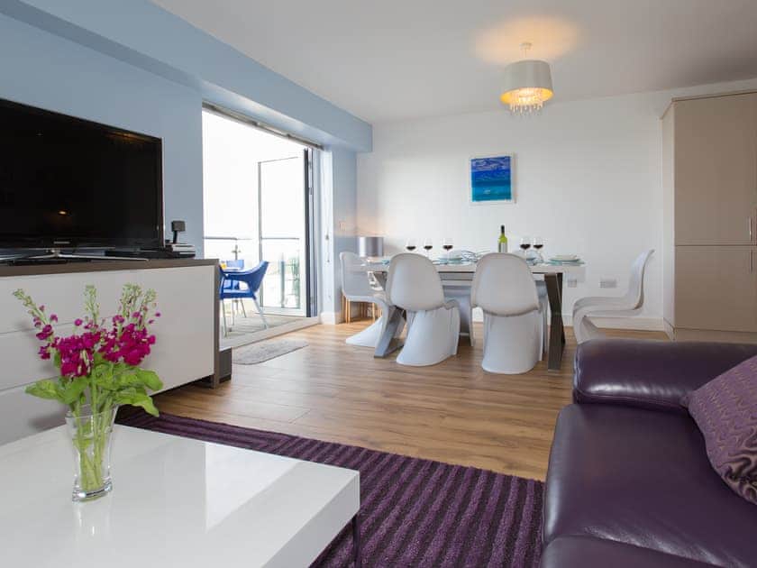Open plan living space | Beach View - Ocean 1 Apartments, Newquay