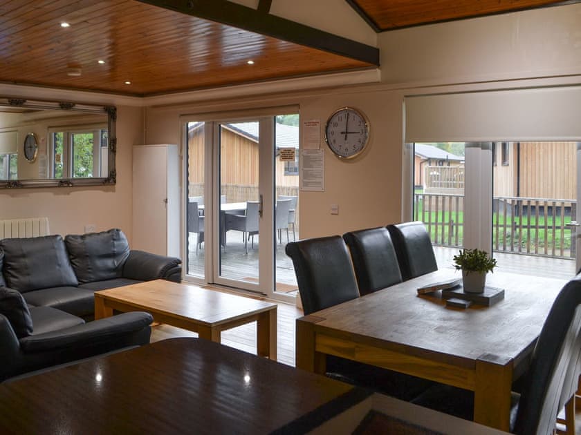 Open plan living space  | Leafy Run - Otterburn Hall Lodges, Otterburn, near Bellingham