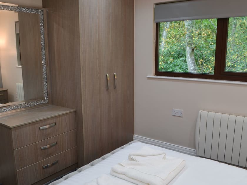 Double bedroom | Leafy Run - Otterburn Hall Lodges, Otterburn, near Bellingham