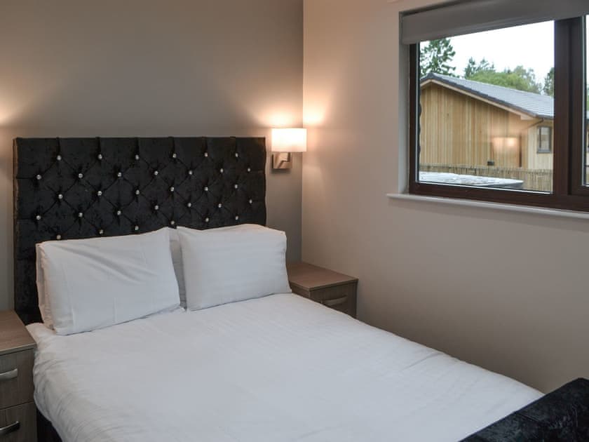 Double bedroom | Leafy Run - Otterburn Hall Lodges, Otterburn, near Bellingham
