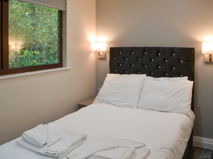 Double bedroom | Leafy Run - Otterburn Hall Lodges, Otterburn, near Bellingham