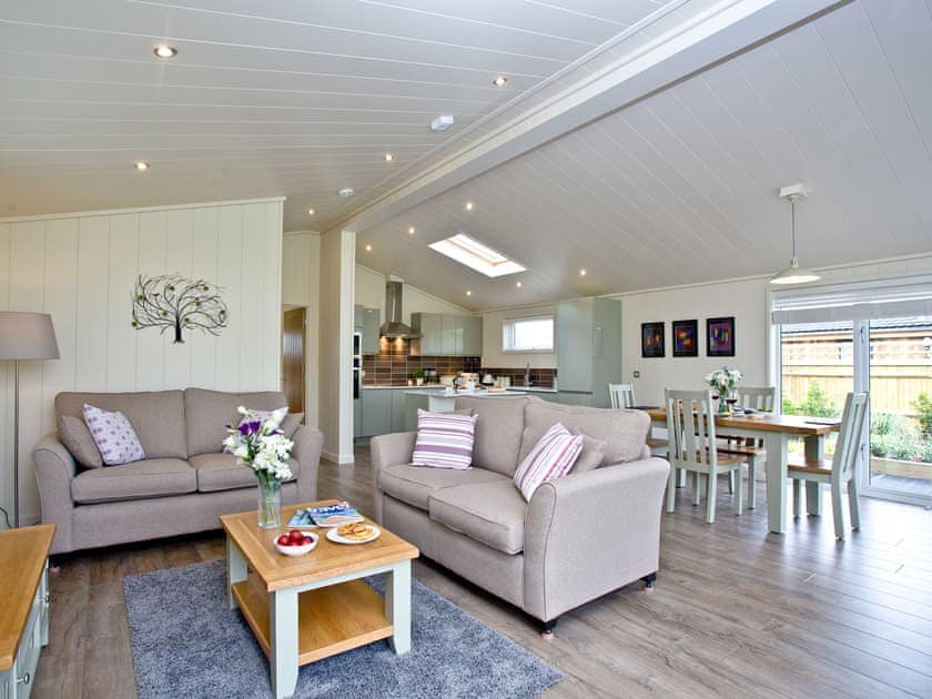 Lovely light and airy living space | Holly Lodge, South Downs - South Downs Lodges, Hassocks
