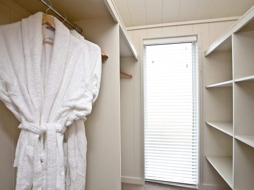 Lots of wardrobe space and complementary bathrobes | Holly Lodge - South Downs Lodges, Hassocks