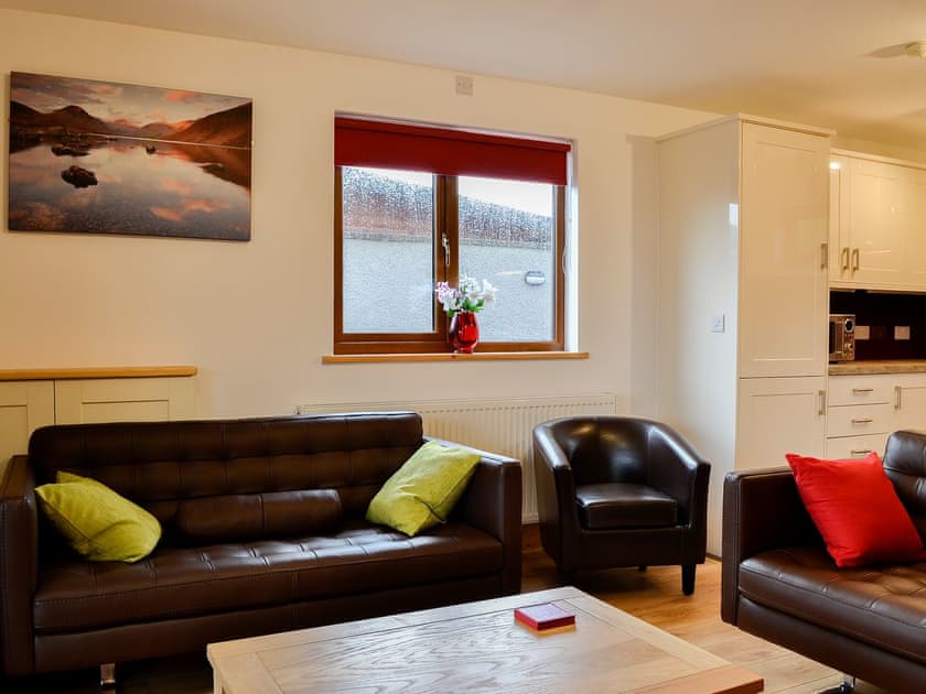 Comfortable leather furniture | Blake Fell Lodge - Gatra Farm Lodges, Lamplugh, near Cockermouth