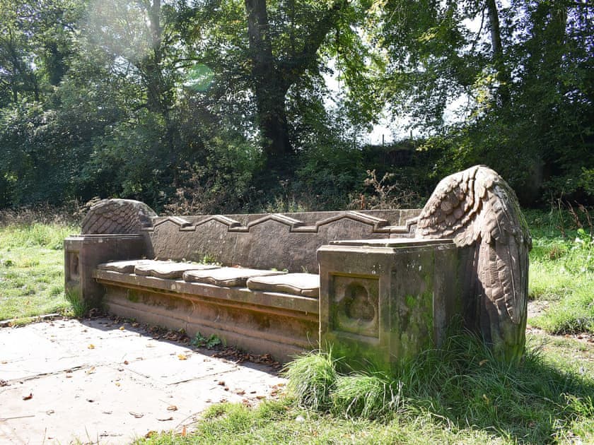 Sit a while on ’Flights of Fancy’ one of the 10 contemporary stone sculptures along the river Eden | Eden Cottage, Little Corby, near Carlisle
