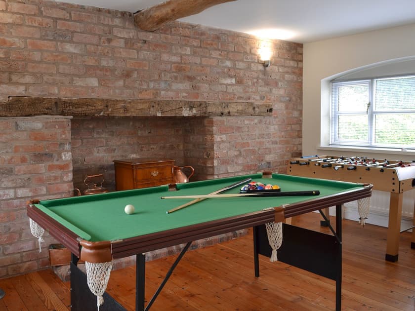 Games room with snooker and table football | The Old Stables, Standon