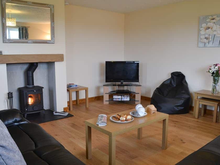 Living room with wood burner | Rhosydd Cottage, Llandyfrydog, near Amlwch