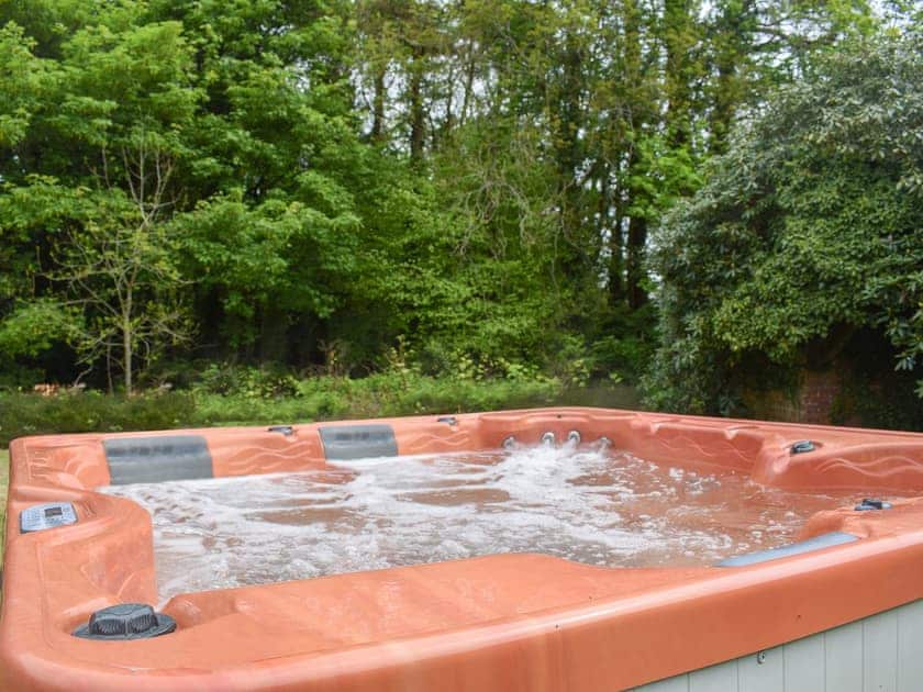 Hot tub | Cilwendeg Lodge, Boncath, near Cardigan