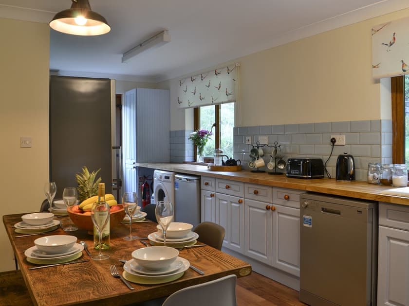 Kitchen with dining area | Rowan House, Camus Inas, Salen, near Acharacle
