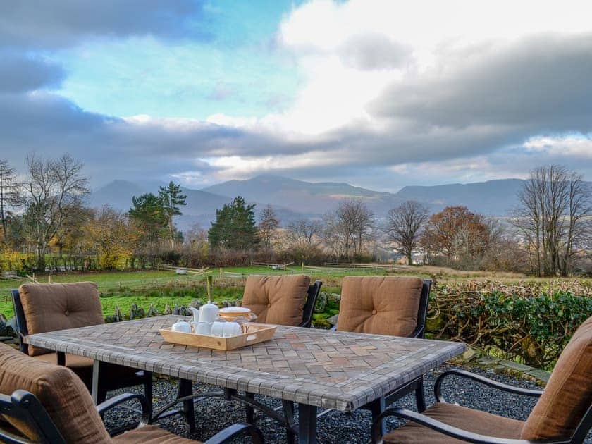 Sitting out area with stunning views | Walla Yat, Castlerigg, near Keswick