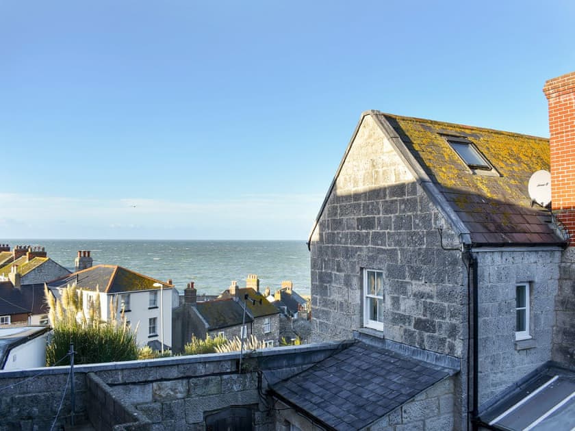 Sea view from the twin bedroom  | Pebbles, Portland
