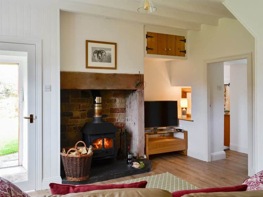 Cosy living room with wood burner | The Cottage at 1710 - The Seventeen Ten Cottages, Greenwell, near Brampton