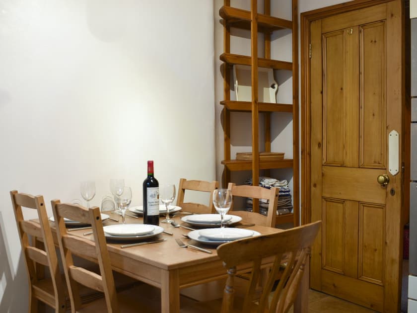 Convenient dining area within kitchen | Slater’s Cottage, Middleham, near Leyburn