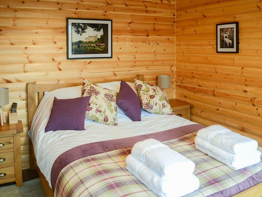 Inviting and comfortable double bedroom | Red Kite Lodge, Osprey Lodge, near Dornoch