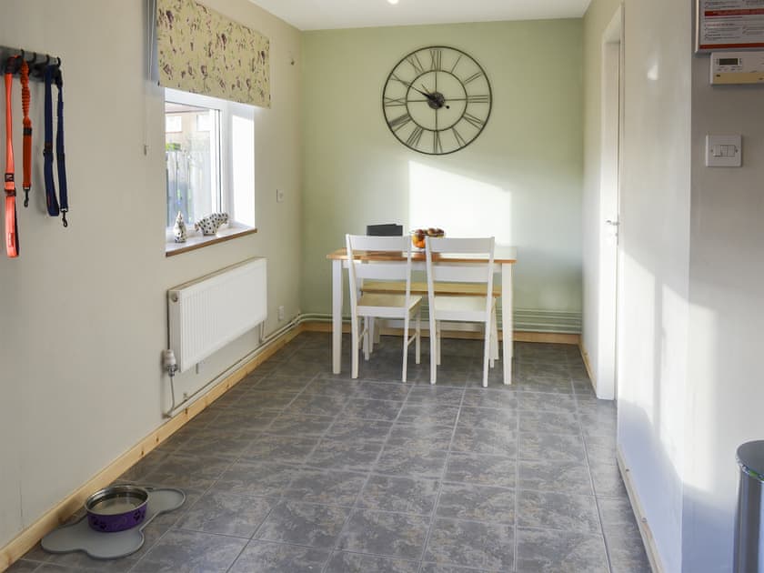 Kitchen with breakfast area | Waggy Tails, Seahouses, near Alnwick