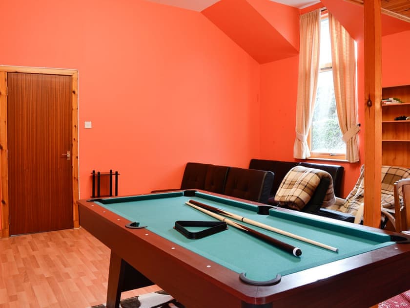 Pool table in the second living room | Hazelmere, Rattray, near Blairgowrie