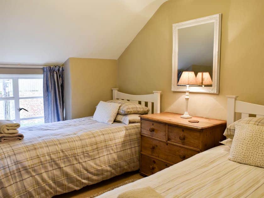 Twin bedroom | Barters Cottage, North Chideock, near Bridport