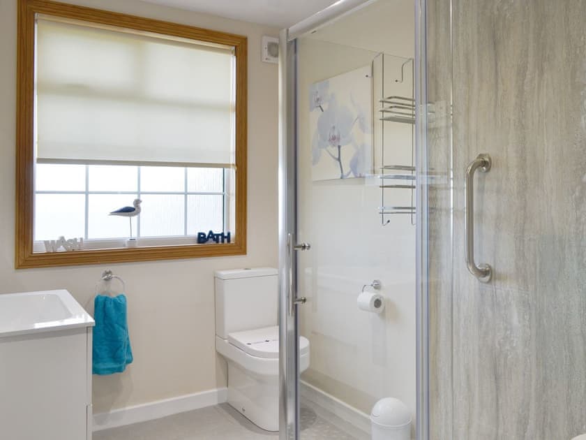 Light and airy shower room | Mill Shore Cottage - Nethermill Cottages, Pennan, near New Aberdour