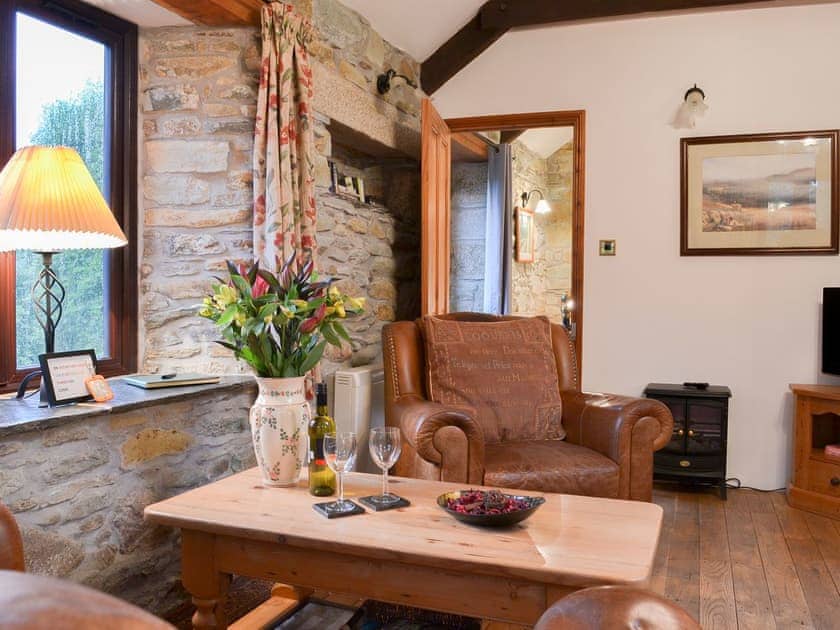 Lovely living area with wooden floors | Campion Cottage - The Barns, Michaelstow, near Camelford
