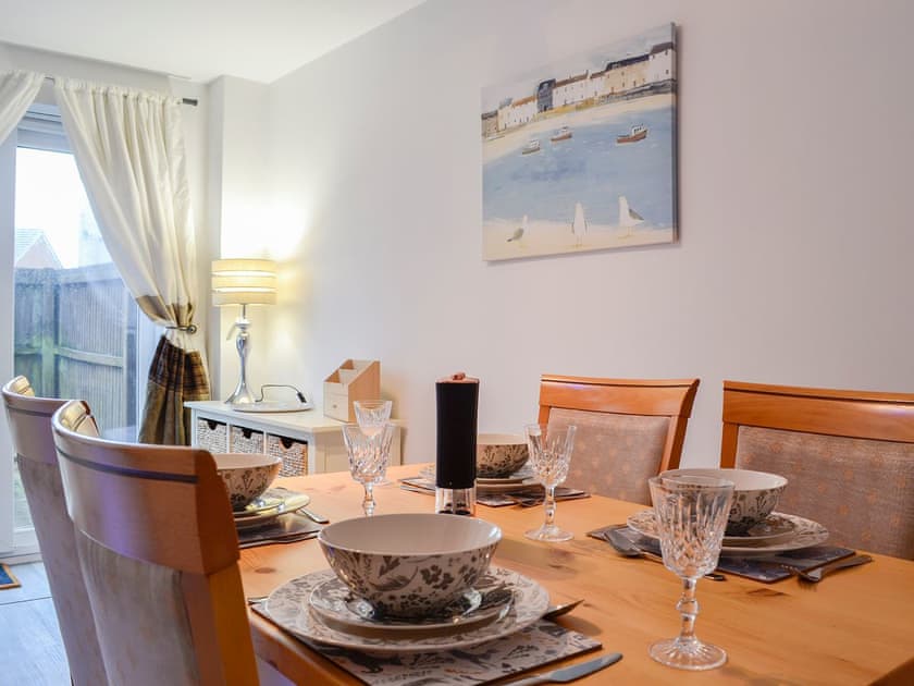 Beautiful dining room with views | Beach View, Aberavon, near Port Talbot