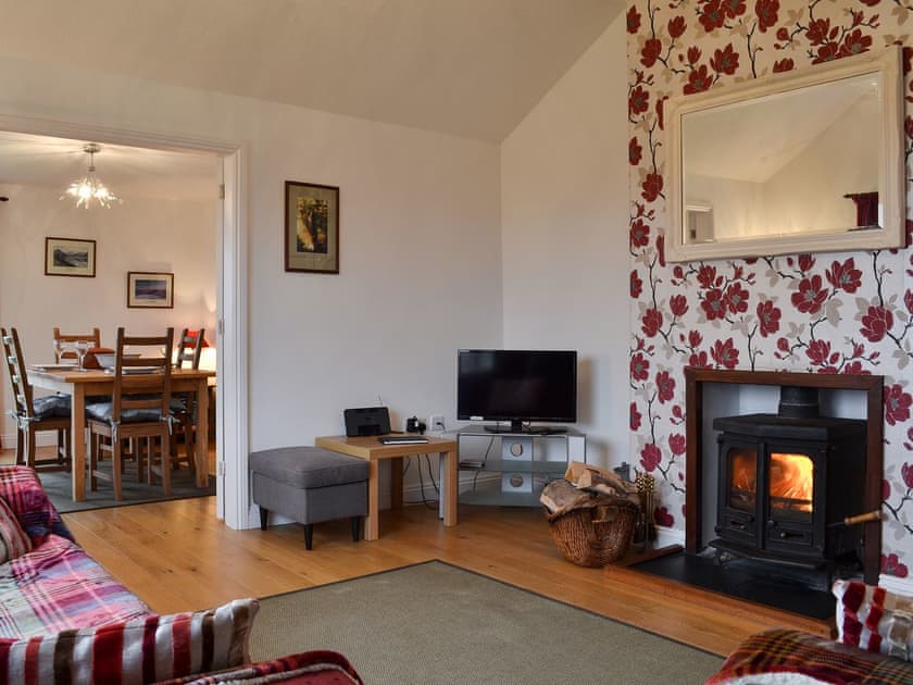 Living room with wood burner | Shore Meadow, Silecroft, near Millom