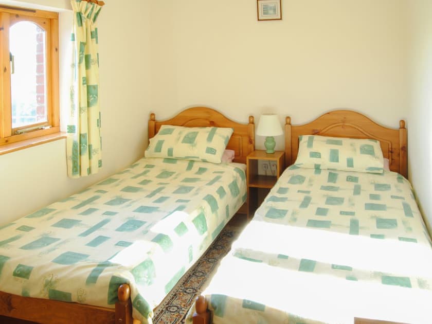 Spacious and welcoming twin bedded room | Porth View - Higher Lanvean Farm, St Mawgan, near Newquay