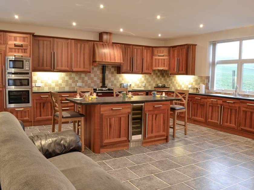 Open plan kitchen, living and dining area | Liftingstane Farmhouse - Liftingstane, Closeburn, near Thornhill