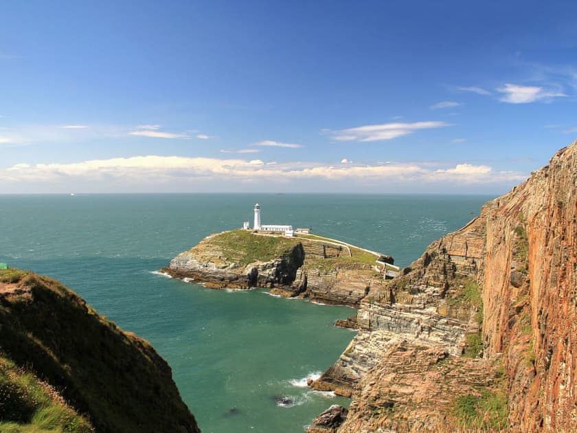 South Stack - lighthouse and cliffs | Fferam Gorniog, Holyhead Mountain, near Trearddur Bay