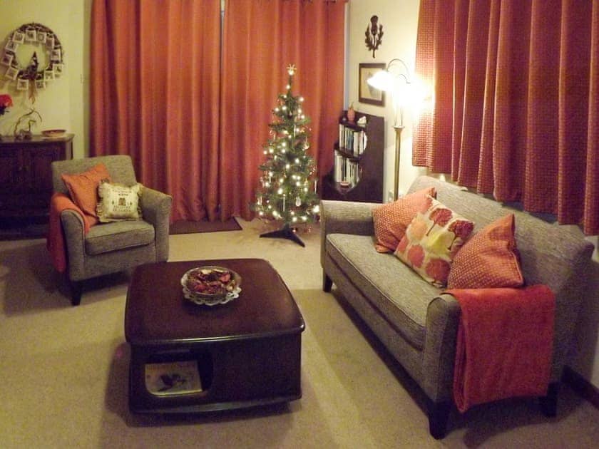 Festive decorations in the living room | The Holt, Glenelg, near Kyle of Lochalsh