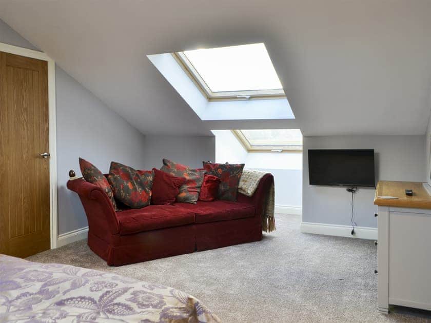 Bedroom with zip and link super kingsize bed  | Brewers Cottage, Near Hexham