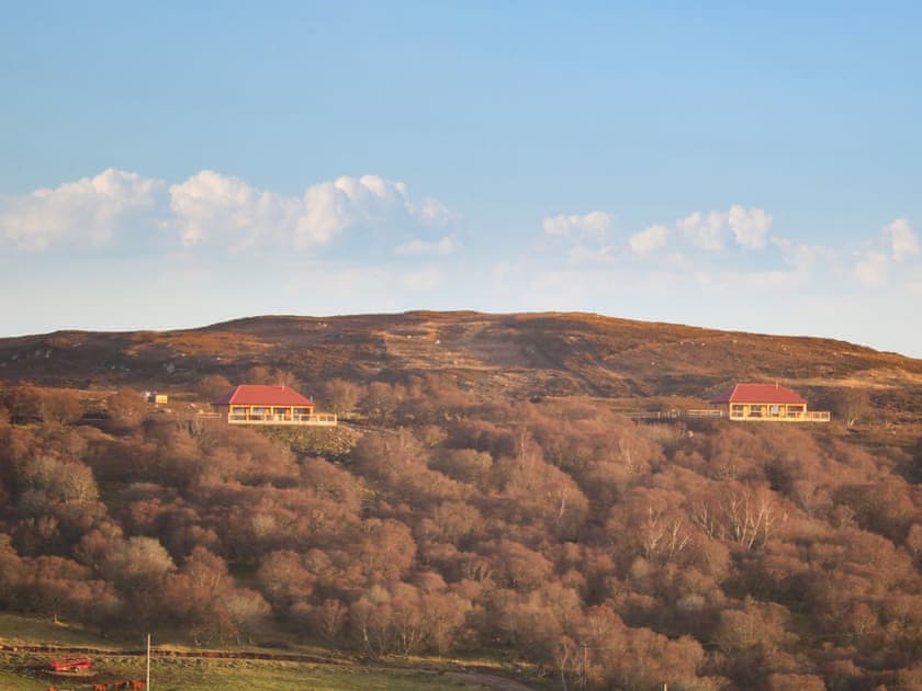 Perched high above the valley on the hillside (left) | Osprey Lodge, Rogart, near Dornoch