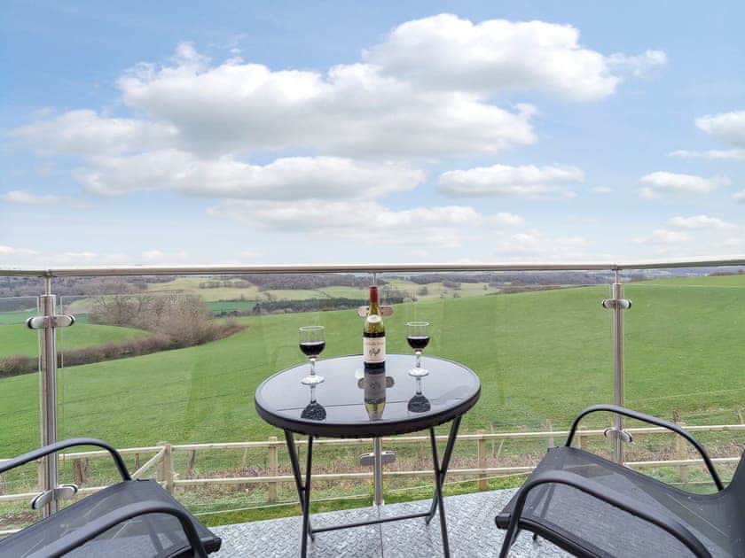 Great views over the countryside from the balcony | Ysgubor, Pwllglas, near Ruthin