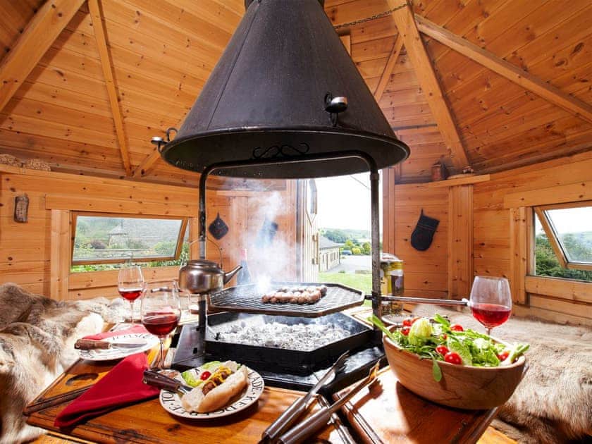 Finnish BBQ hut available on request | Smallshaw Cottages, Millhouse Green, near Penistone
