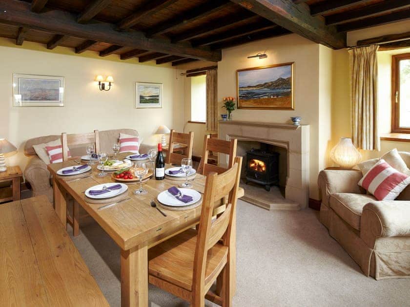 Living/dining room | The Farmhouse - Smallshaw Cottages, Millhouse Green, near Penistone