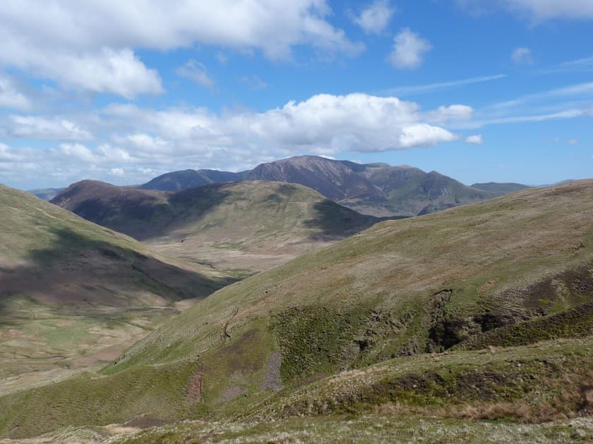 The Western Fells: looking from Great Bourne towards Mellbreak and Grasmoor | High Thrushbank, Loweswater
