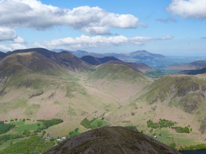 The view from Red Pike towards Keswick, Skiddaw and Blencathra | High Thrushbank, Loweswater