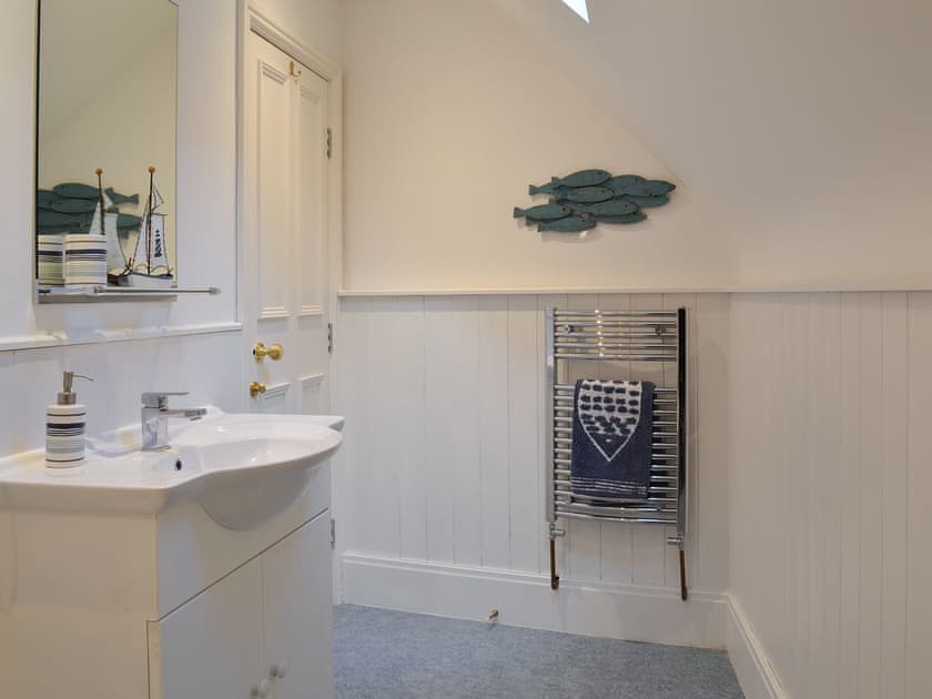 Bathroom with heated towel rail | Princess Lodge, Scarborough