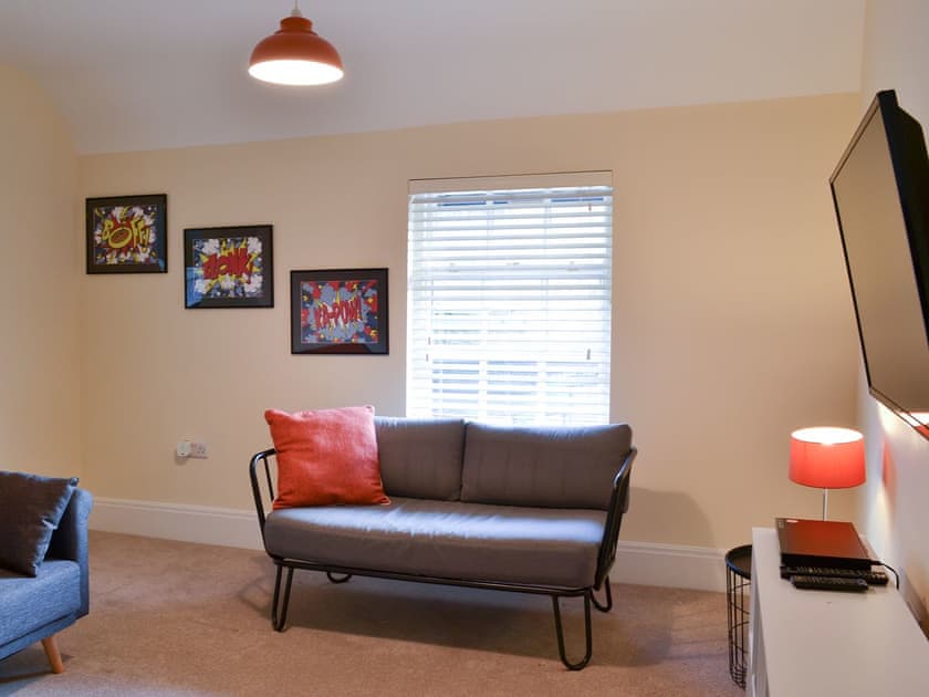 Contemporary sitting room with interesting decor | Princess Lodge, Scarborough