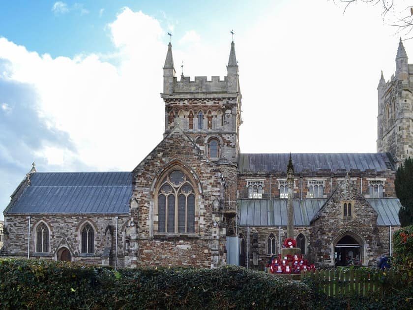 The imposing Wimborne minster