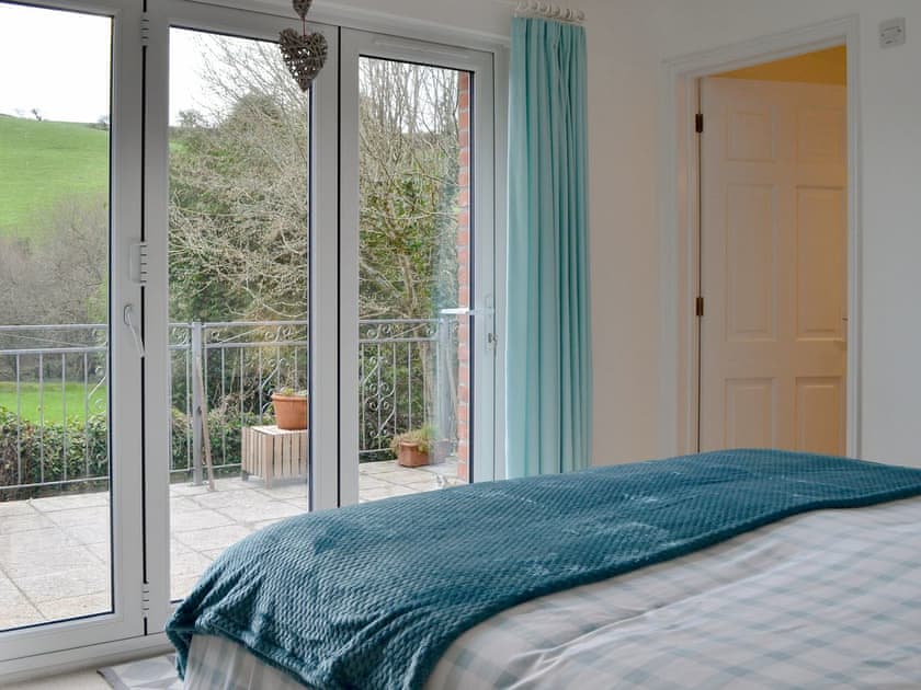 Double bedroom with fantastic views | Willow Barn, Polmassick, near St Austell