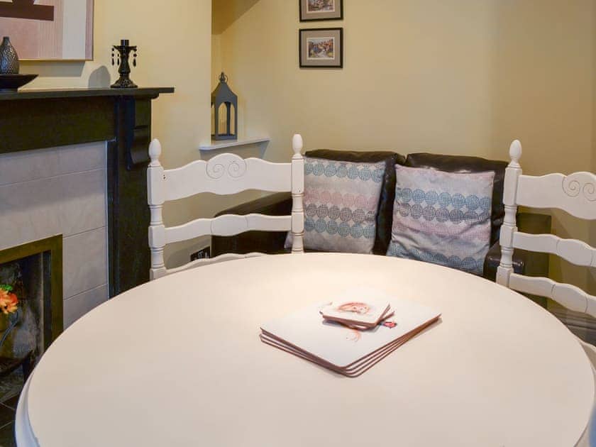 Lovely dining area with shabby chic furniture | Brewers Cottage, Cropton, near Pickering