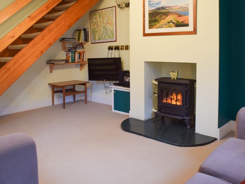 Delightful living room with electric ’woodburner’ | Beech End, Braithwaite