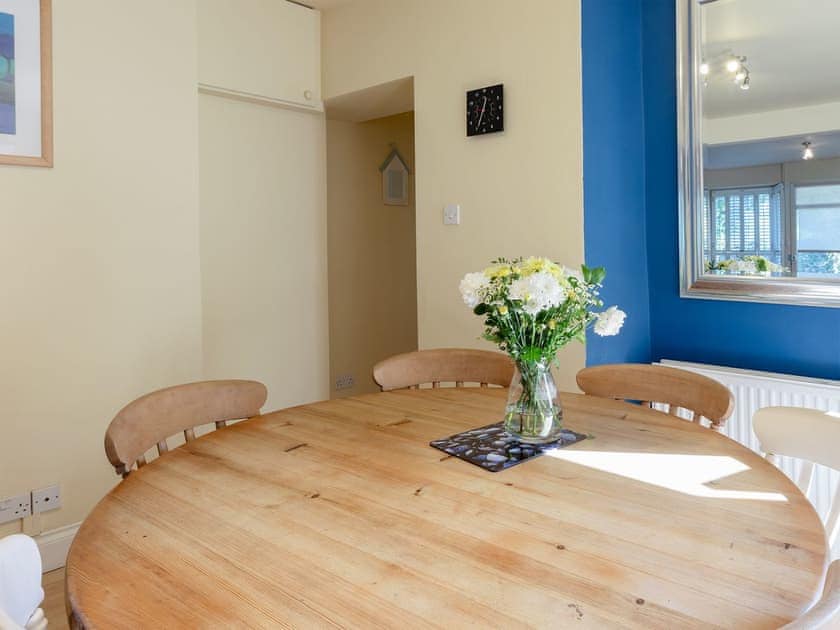 Large wooden dining table and chairs | Lower Marcam, Salcombe