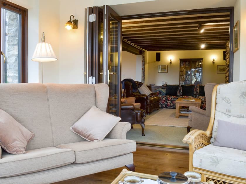 Open-aspect from sun room to living room | Hill Top Barn, Newton-in-Cartmel, near Grange-over-Sands
