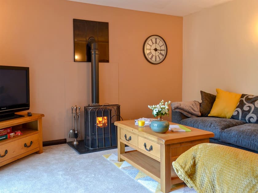 Cosy living room with wood burner | Lane End Linney - Lane End, Putford, near Bideford